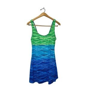 Islander Womens Colorful Modest One Piece Swimsuit Dress 14